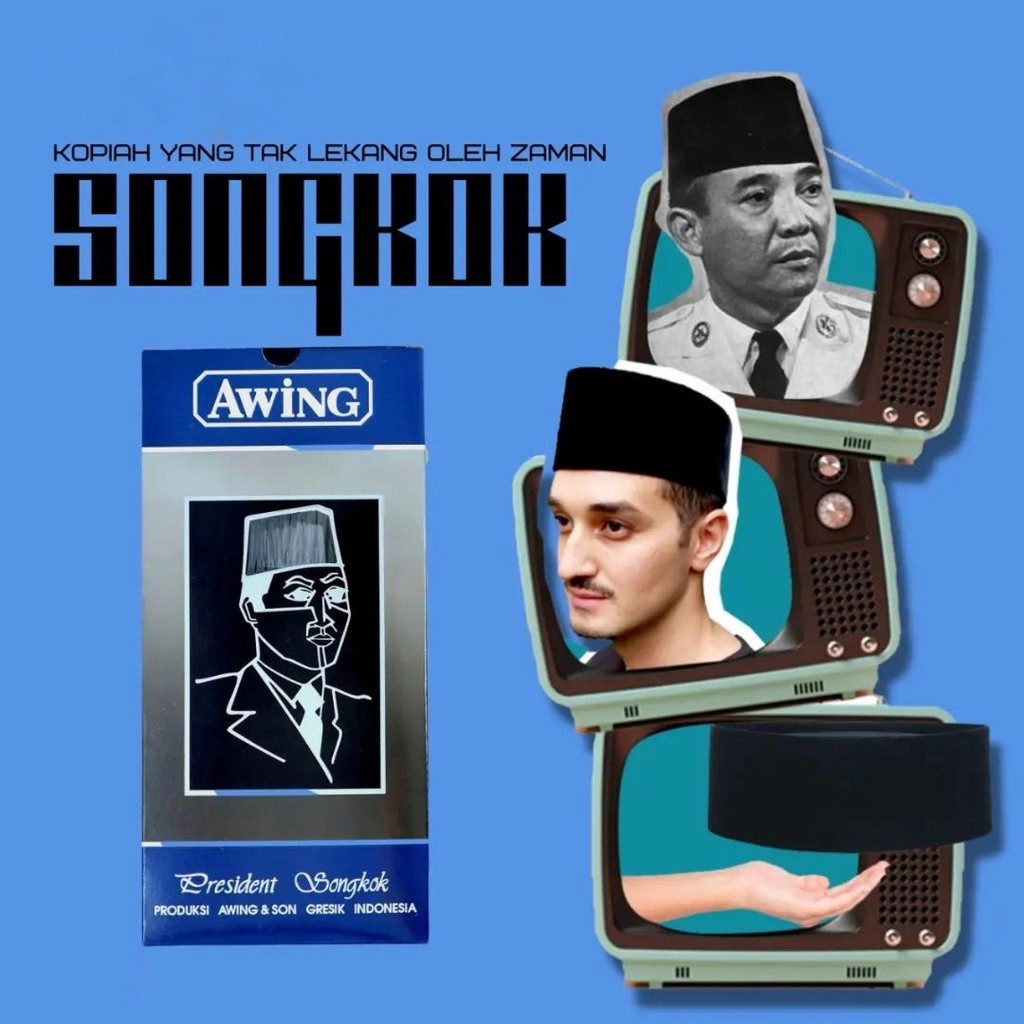 Songkok Awing AC / Kopyah Awing Original / Songkok Awing Motif / Kopiah Awing Susun / Songkok Awing 