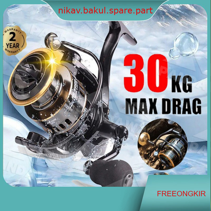 【】reel Pancing Asli Besi Fishing Reel 10kg HE1000 - 7000 / Reel Pancing Murah Kuat Power Handle/ Ree