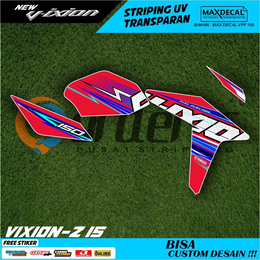 Striping Transparan New Vixion NVA Terbaru – Sticker Transparan Bahan Premium Max Decal UV, Anti Pud