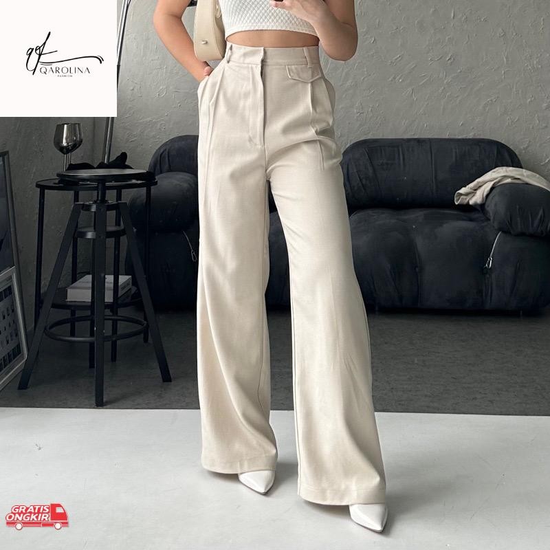 Kulot Korea / ORO PANTS - Loose Pants Trouser Wanita - Celana Anti Kusut - Celana Kulot yeona