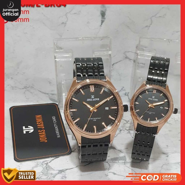 Jam Tangan Couple Jonas Jasmin ( Pria & Wanita ) JJ3120L/M Free Logam Tanggal Aktif - Bisa Bayar Dit