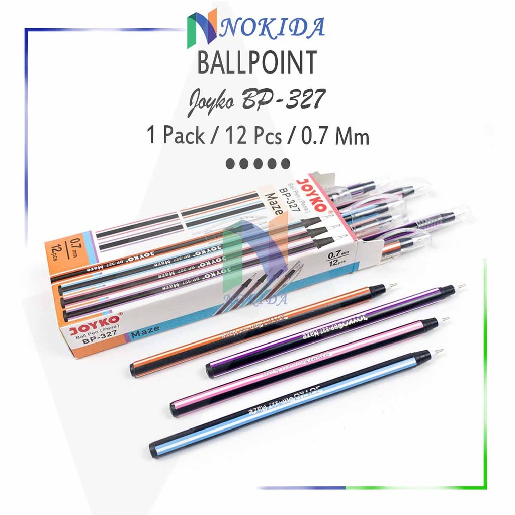 

Nokida Balpen Joyko Maze BP-327 (1 Pack/12 Pcs) / Bolpoin/ Pulpen / Pena Ball Pen 1 Lusin