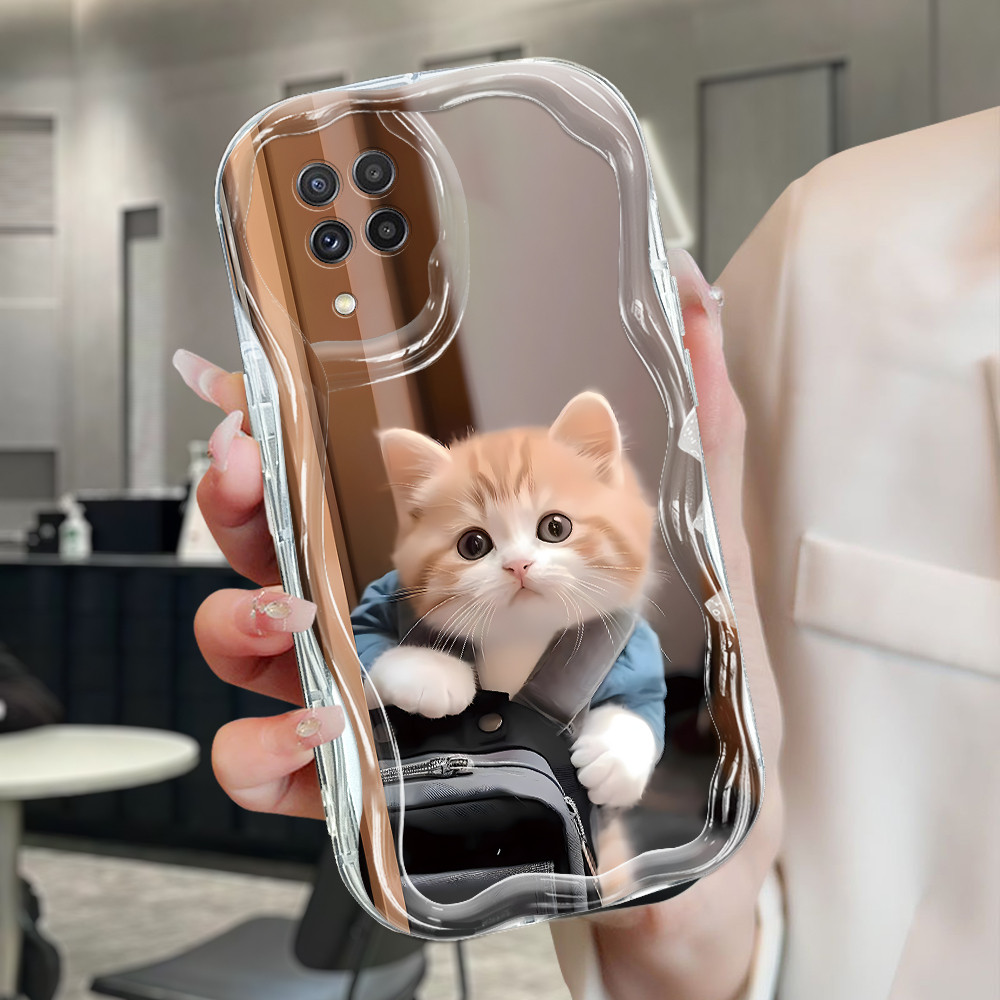 Compitable With Samsung A22 M22 Case Softcase Case lucu Cassing Casing Hp Kesing Soft Kitty 6247