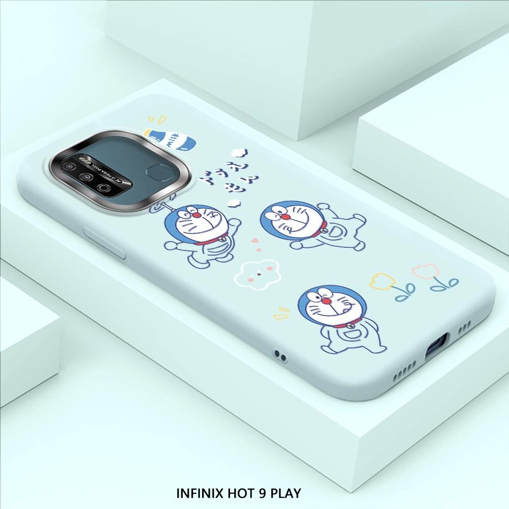 Softcase Untuk Infinix Hot 9 Play Hot 10 Play Hot 11 Play Cute Anime Doraemon Back Cover Case Soft O