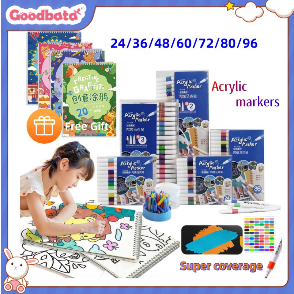 

Goodbata DIY Painting Spidol Pastel Pulpen Highlight Drawing Warna Acrylic Marker Set Spidol Akrilik