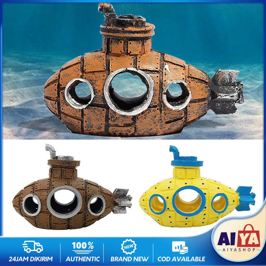 Hiasan Aquarium Kapal Selam, Dekorasi Aquarium Kapal Selam, Ornamen Aquarium Kapal Selam, Hiasan Aqu