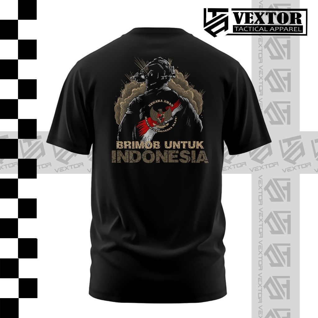 【COD】 Baju Kaos Tactical Brimob Untuk Indonesia T-shirt