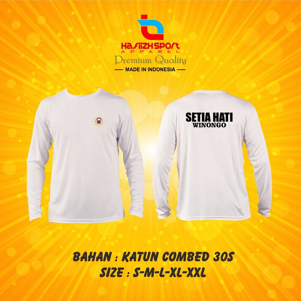 KAOS BAJU SH SETIA HATI WINONGO LENGAN PANJANG BAHAN PREMIUM