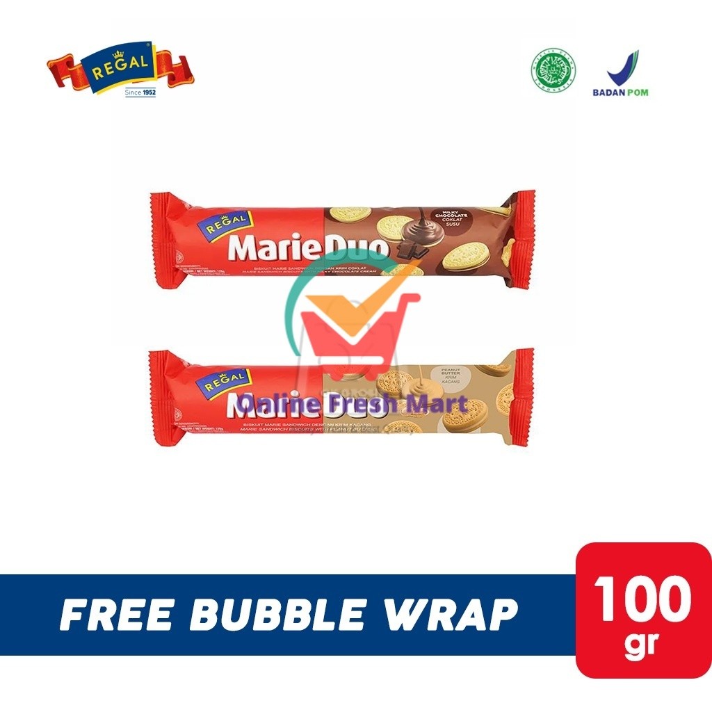 

Regal Marie Duo / Biskuit Marie Sandwich (100 gr) - Online Fresh Mart Denpasar