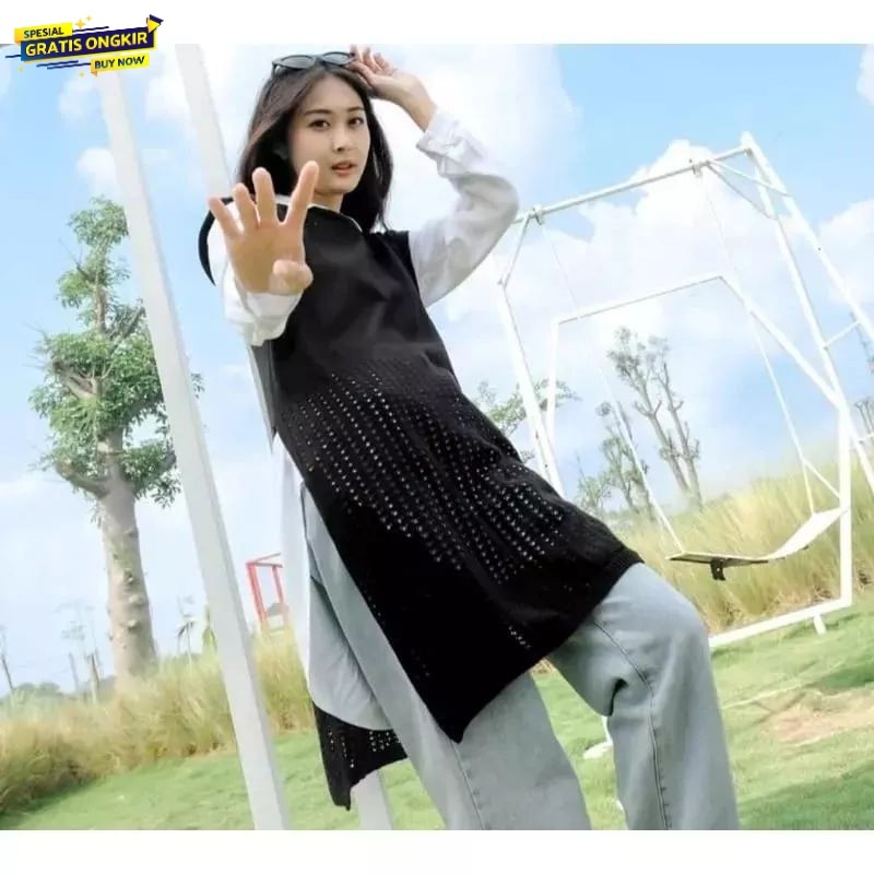 Ruby Tunik Jaring / Rajut Tunik Wanita / Rajut Tunik / Rajut Ruby Tunik / Outer