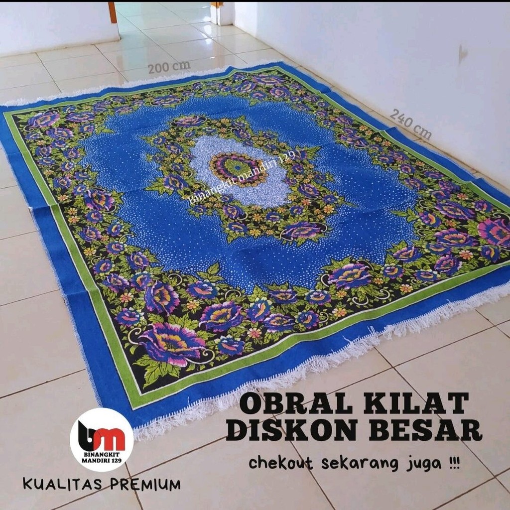 Karpet lantai tikar jumbo permadani jaguar ukuran 2meter x 2.4 meter tebal berkualitas