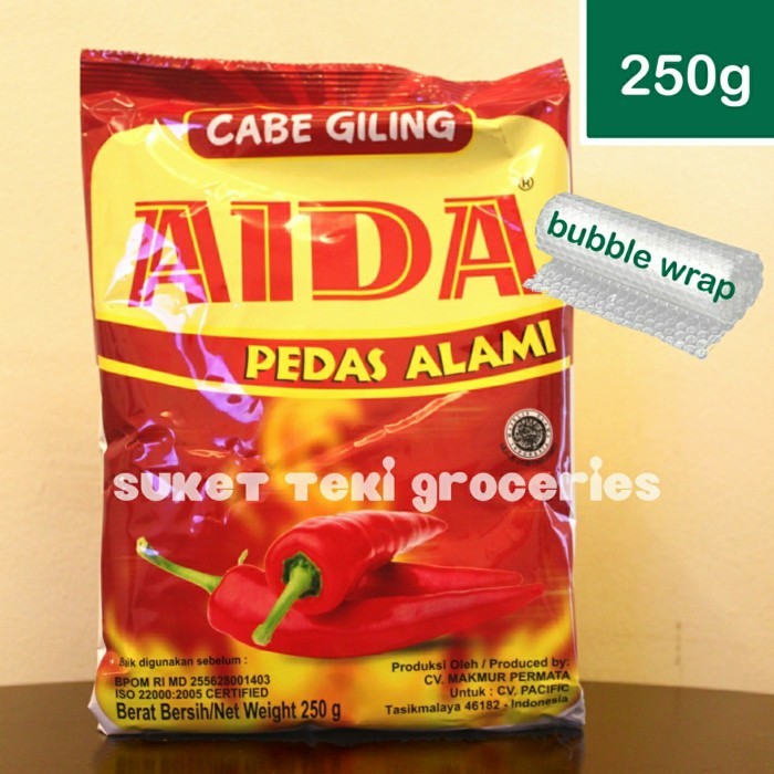 

✨TERLARIS -Bubuk Cabai Cabe Aida Giling Halus 250 gr Serbaguna Pedas Alami