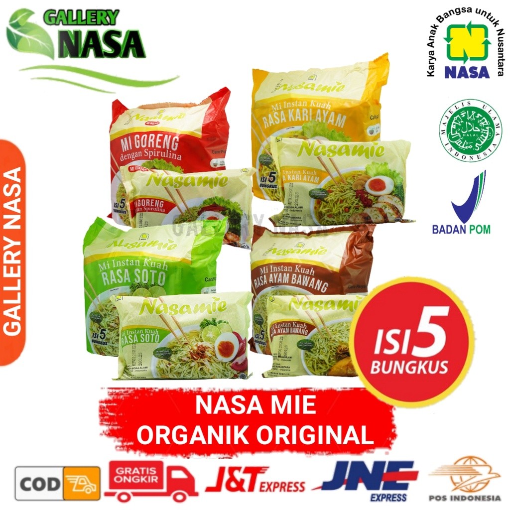 

[NASA] NasaMie Mi Instan Spirulina Mie Sehat Organik Nasa