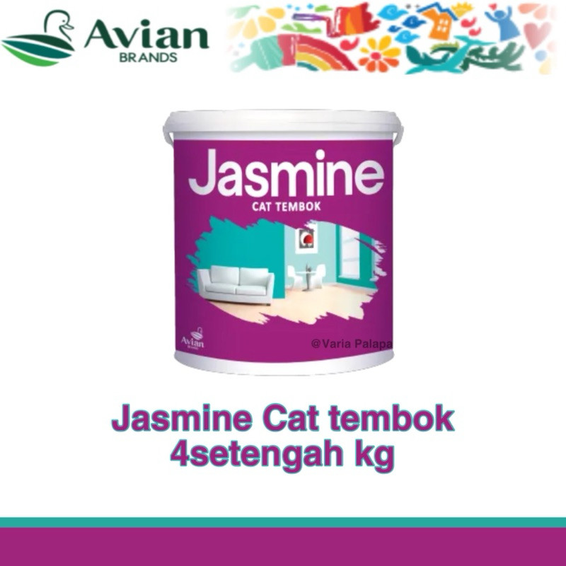 Jasmine Cat Tembok 4 setengah KG || Cat tembok kamar ||Cat interior||Cat murah || Cat tembok murah