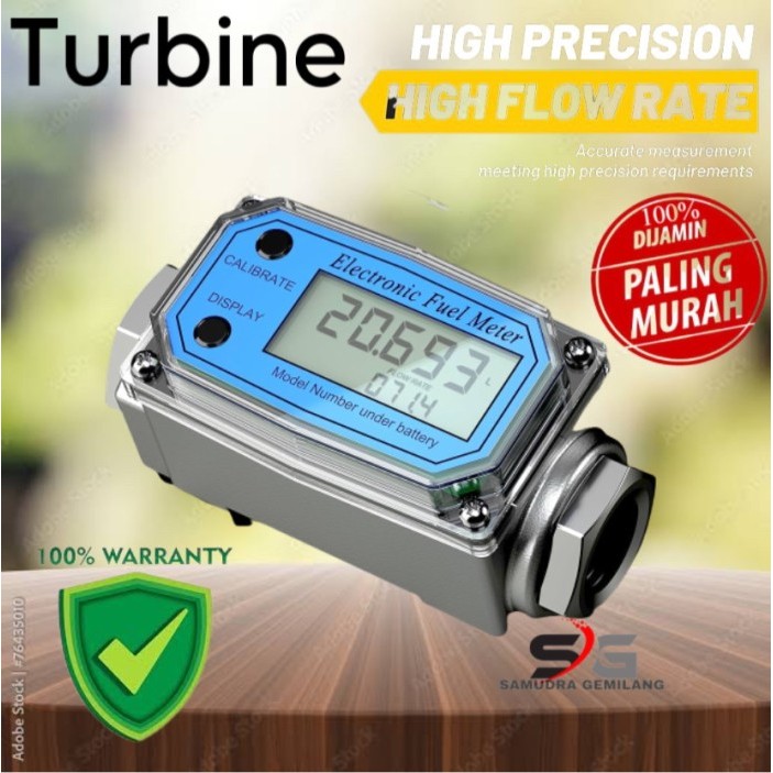 Flow meter solar Digital Flow meter Bbm Digital 2 inch Digital turbine
