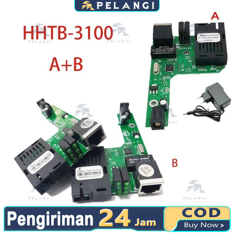 NEW HTB-3100 A+B PCB Board NetLINK Fiber Optic Optical Media Converter PCB NETLINK HTB-3100 A B Side