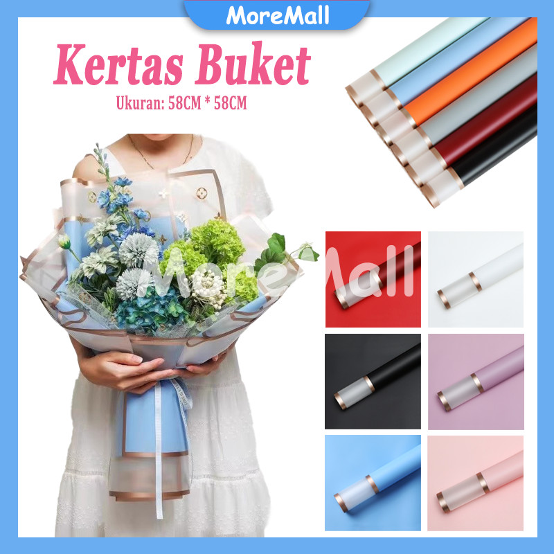 

(20pcs) Flower Wrapping Paper/Kertas Buket Transparent Double Frame Cellophane