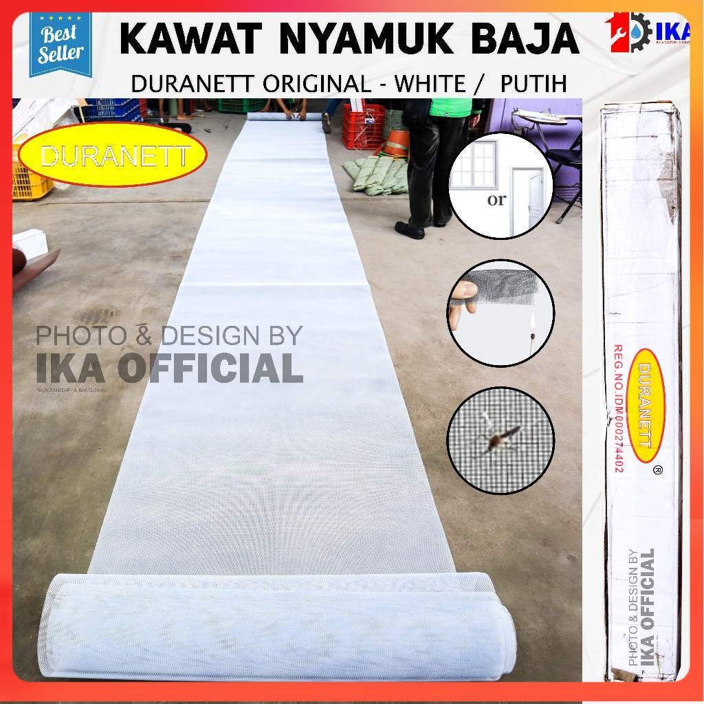 Kawat Nyamuk Parabola Aluminium DURANET TEBAL 1  ROLL 20 METER KURANG LEBIH - + Kawat Nyamuk Baja Du