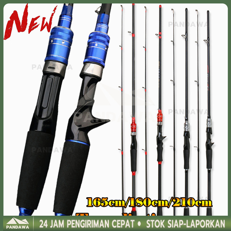 (COD) 1.8m/2.1m/2.4m Joran Pancing Fishing Rod Suitable for Spinning Reel Bait Casting Reel Lure Rod