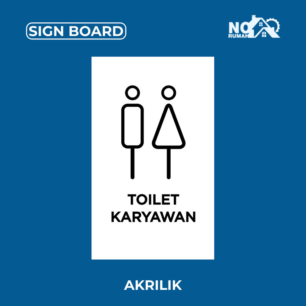 

Signage Toilet Karyawan Staff Sign Board Akrilik Print Papan Petunjuk Signage Label Tempel Acrylic Plat Nama Ruangan Dinding Pintu