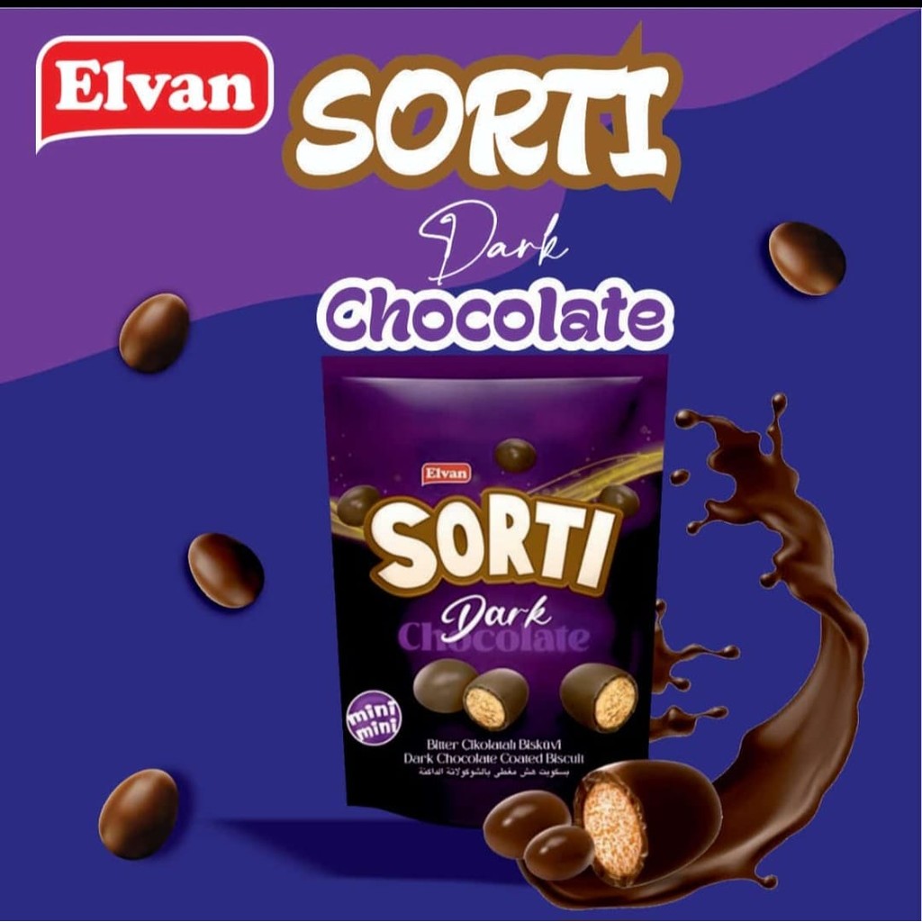 

Elvan Sorti Chocolate Mix Dark Milk Biskuit Lapis Coklat 120 gr