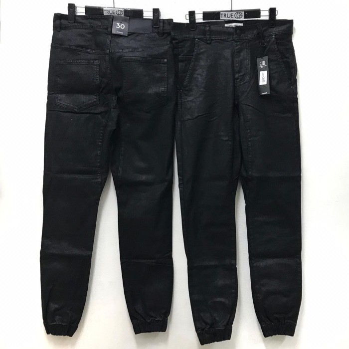 Hyper Denim Coated Denim Joggerr - Black 100% Original - 28