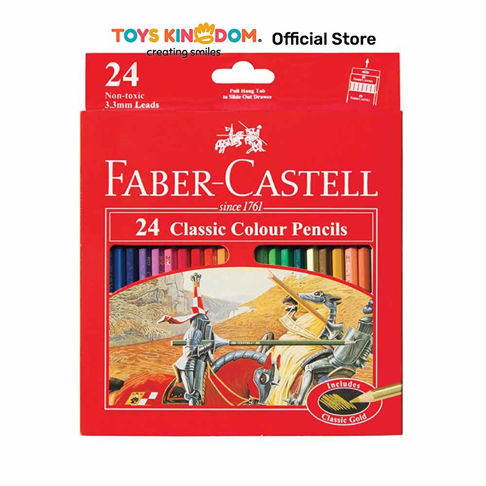 

TOYS KINGDOM FABER CASTELL SET 24 PCS PENSIL WARNA CLASSIC 115854 COLOR PENCIL ALAT TULIS WARNA