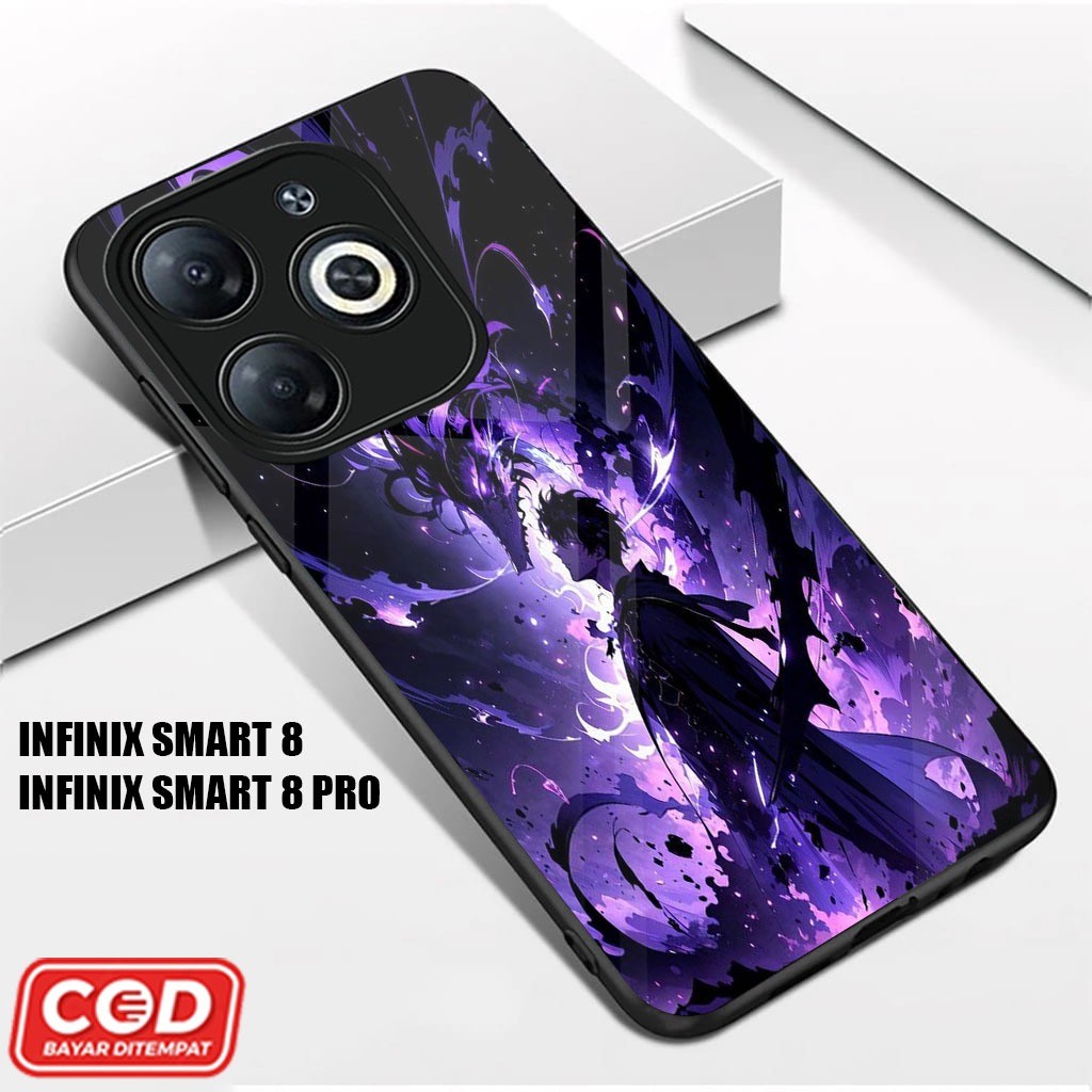Softcase Glass Kaca Infinix Smart 8 / Infinix Smart 8 Pro Terbaru - Casing Handphone - Pelindung Han