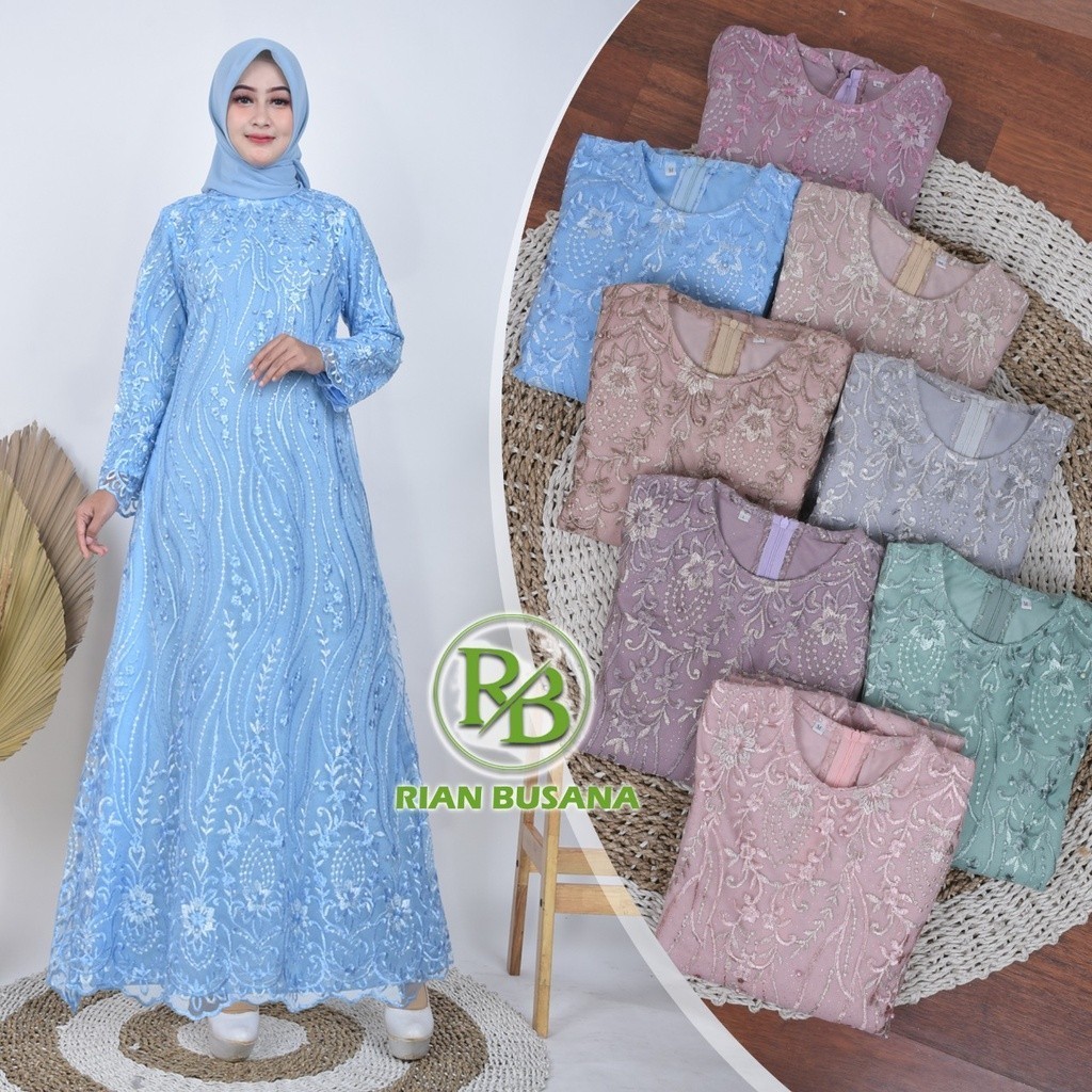 Baju Gamis Wanita Gamiz Elegan Mewah Model Terbaru 2026 Dress Gamiess Hijab Syari Ibu Ibu Gamies Kek