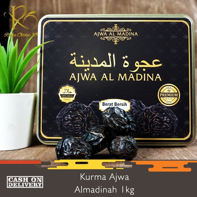 

Kurma Ajwa Kaleng 1kg Ajwa Al Madina Ajwa Kemasan Exclusive Ori