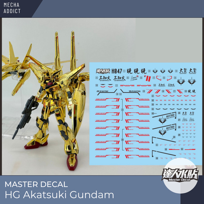 Water Slide Decal HG Akatsuki Gundam by Master Decal