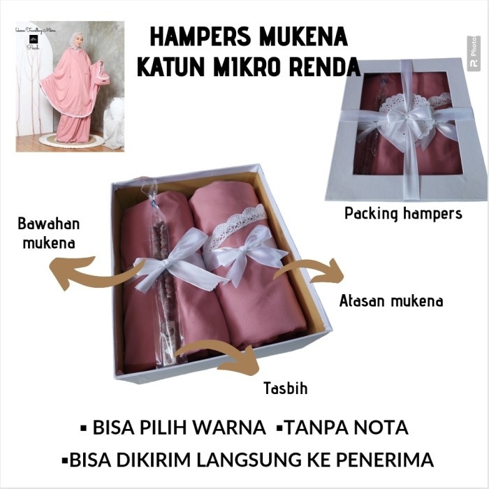 

HAMPERS KADO ULANG TAHUN CEWEK 1 SET MUKENA FREE TASBIH&KARTU UCAPAN