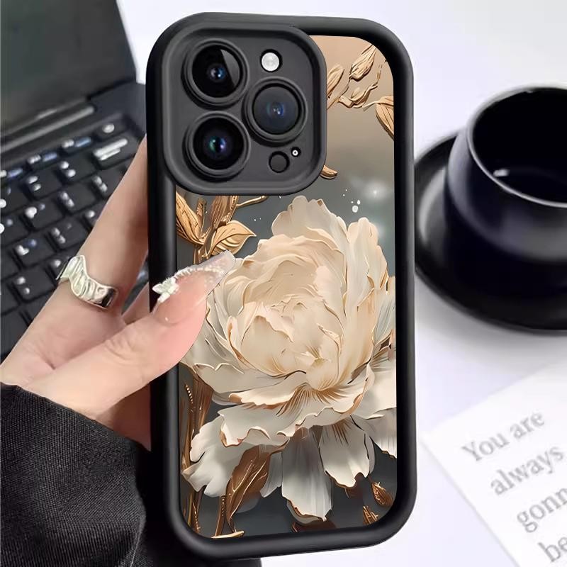 Soft Case For OnePlus Nord N20 SE Bunga Teratai Artistik Silikon Antishock Silikon Case
