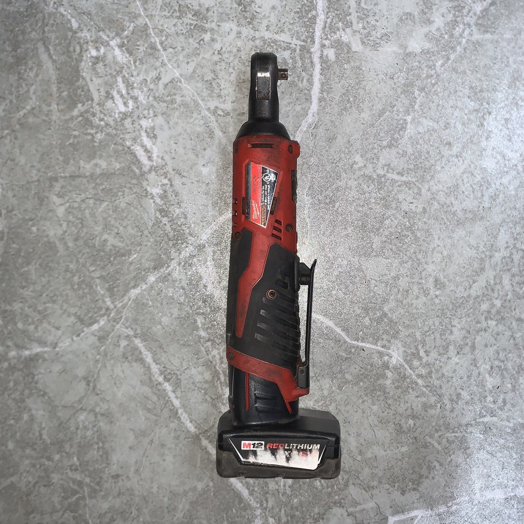 Milwaukee 2456-20 M12 12V 1/4" Inch Cordless Ratchet (Includes 6.0AH lithium battery),SECOND HAND