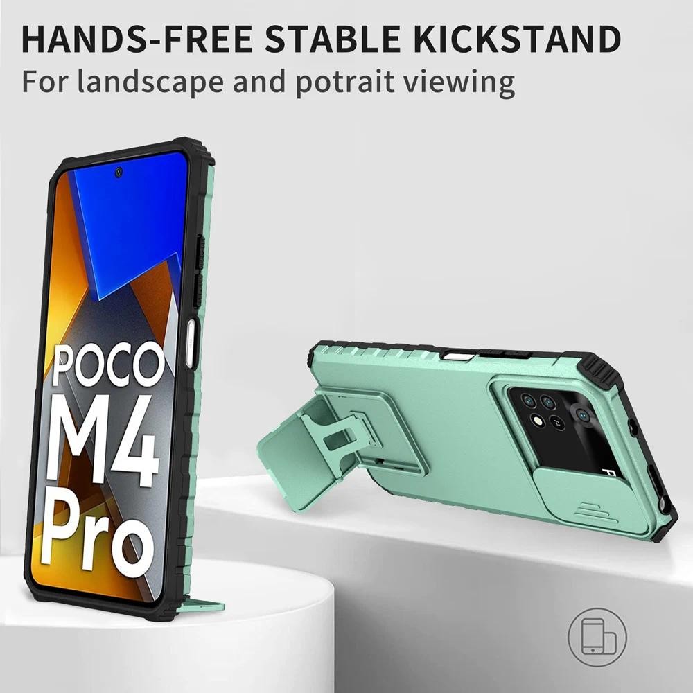For Xiaomi POCO X4 Pro 5G X3 NFC POCO M3 M4 Pro case Shockproof Armor Bumper Stand with Holder Ring 