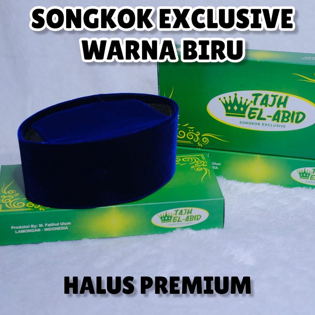BEST SELLER SONGKOK BIRU AC Polos PECI BIRU AC Peci Dewasa Peci Anak PREMIUM