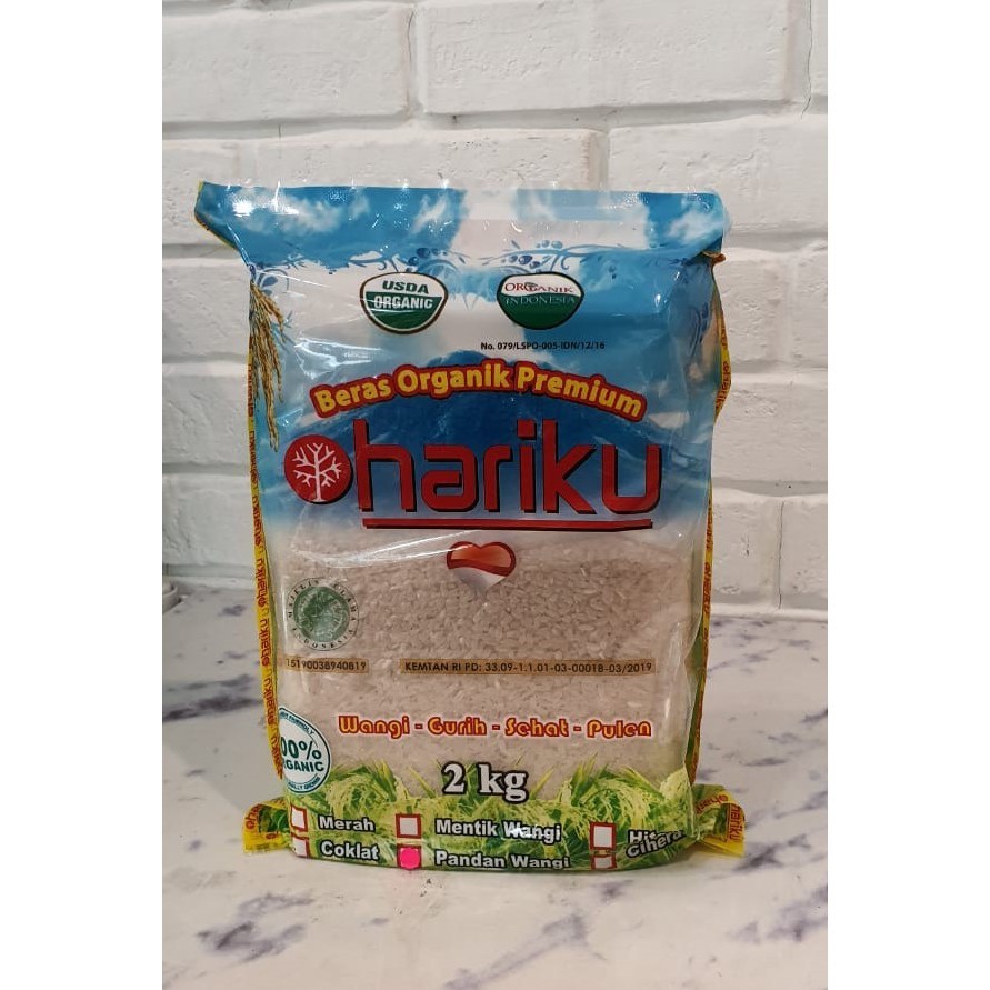 

2kg Organic Fragrant Rice Beras Putih Pandan Wangi Organik HARIKU