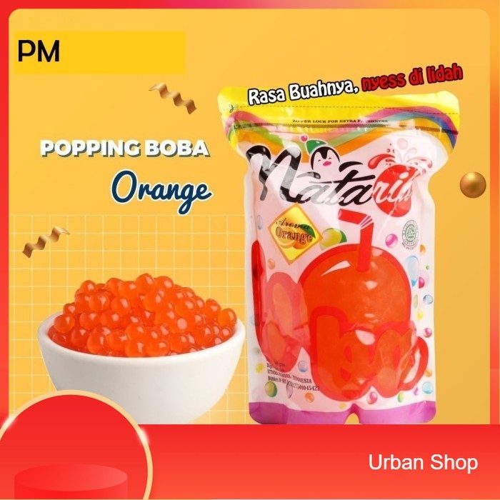 

popping boba pecah sirup 500gr - jeruk