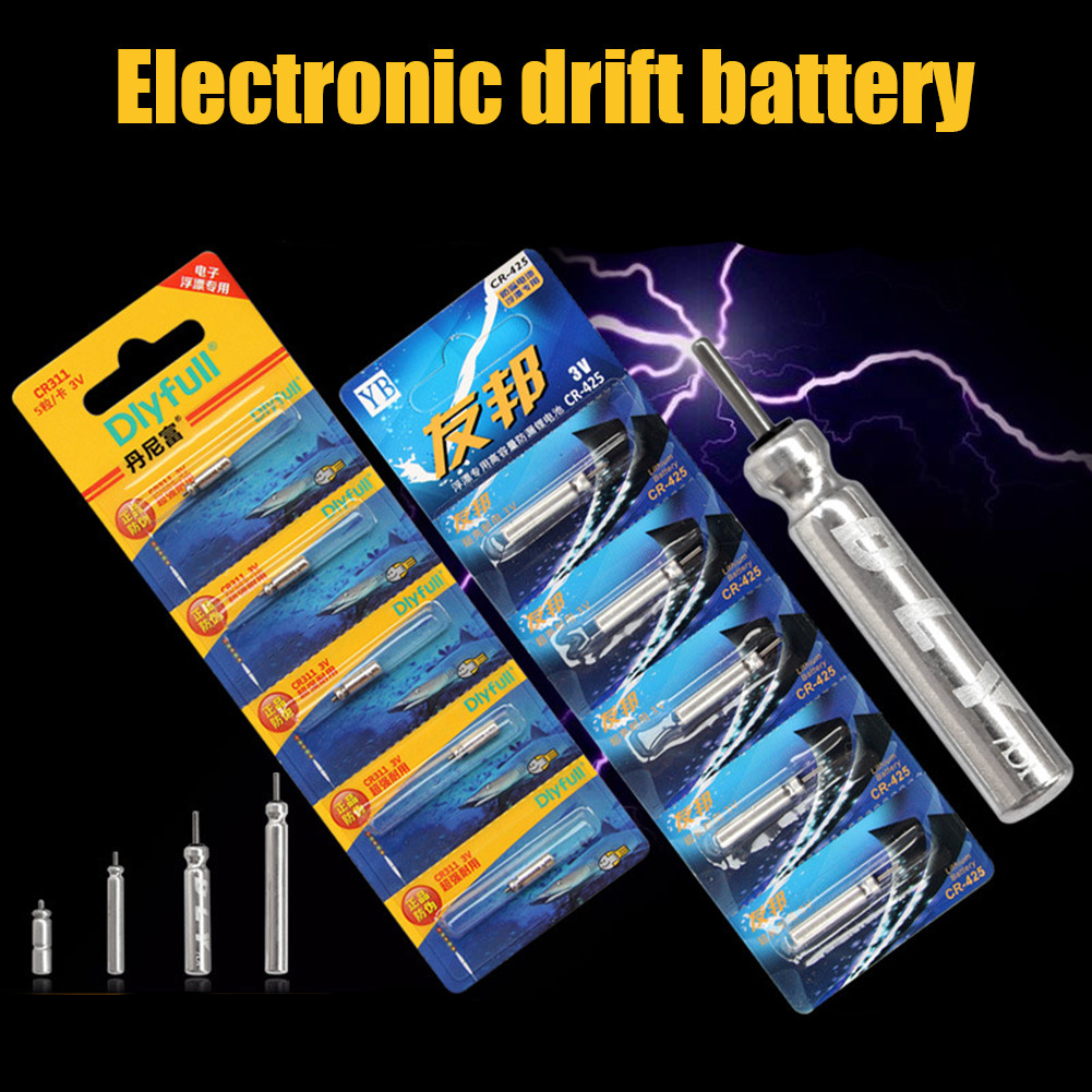 10pcs Night Fishing Floats Light Luminous CR322 CR425 CR435 CR311 Lithium Pin Battery Charger Device