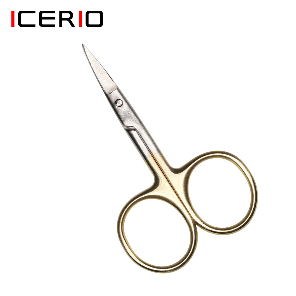 

ICERIO 1PCS Gold Loops Versatile Stainless Steel Carbide Fly Tying Scissors Serrated Straight Blades Scissors Tying Tools