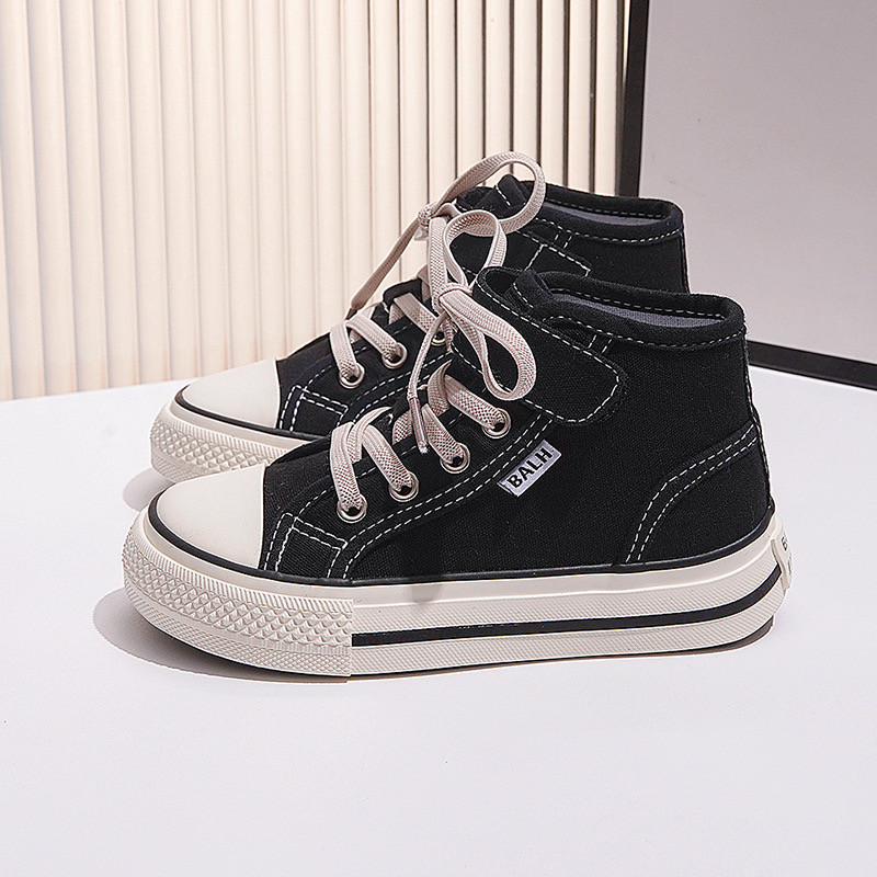 

2024 Spring Autumn New Boy Shoes Toddler Girl Sneakers Kids Jelly Color Canvas Shoes Children Casual Lace Up Classic FlatsShoes