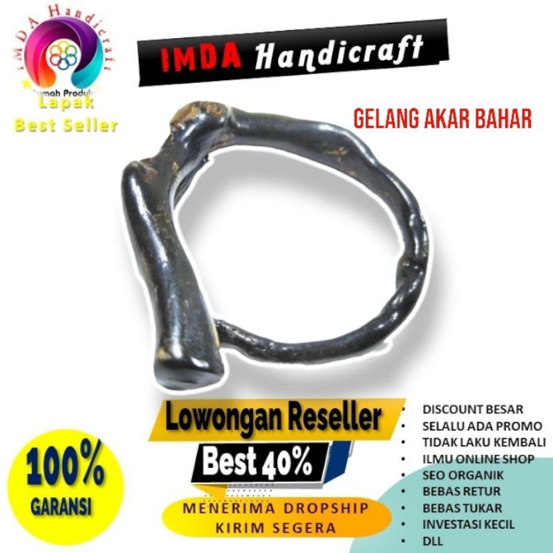 IMDAHANDICCRAFT Gelang Akar Bahar Bonggol Unik Kantoran Real Pic