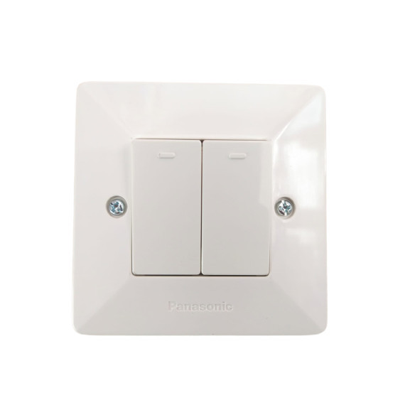 Saklar Double / Saklar Double Panasonic / Inbow - Warna Putih