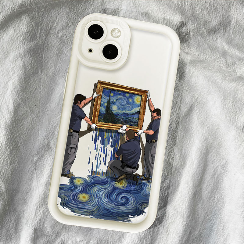 Pola potret seni Van Gogh Casing Iphone for Iphone 11 Pro Max SoftCase Iphone 11 Pro SE Case Hp Ipho