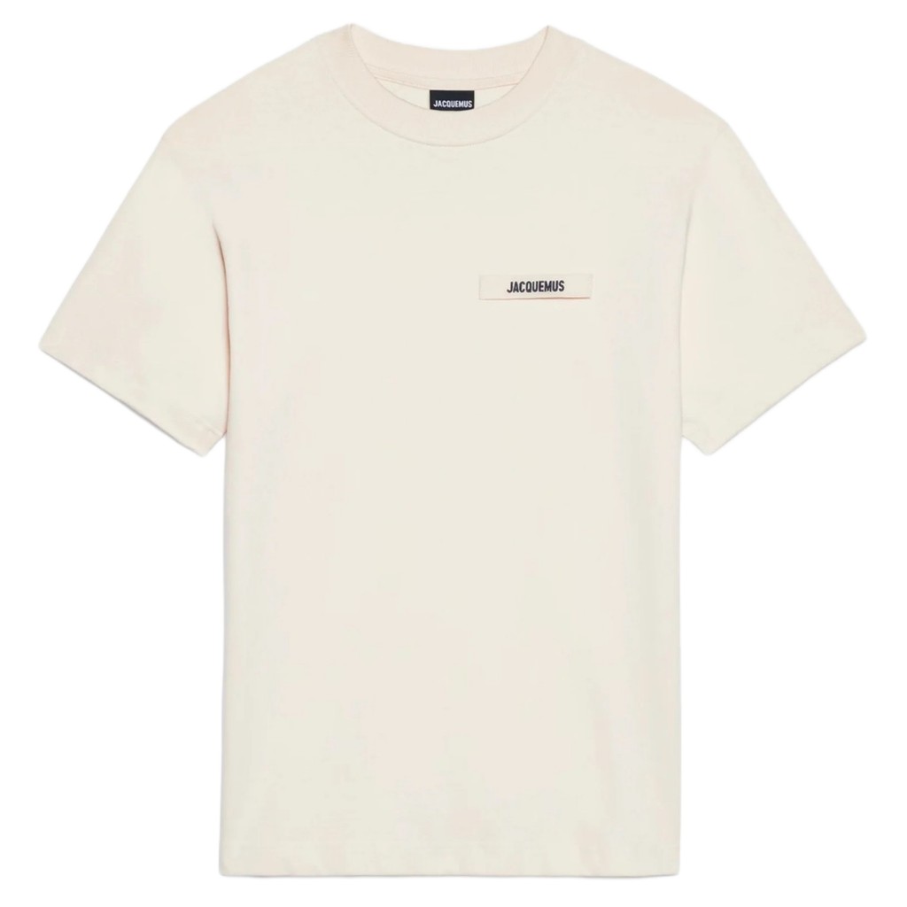 Jacquemus Gros Grain Logo Beige / Kaos Branded Original