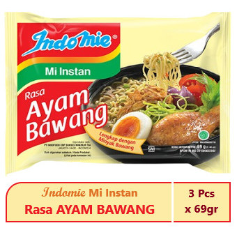 

Indomie Rasa Ayam Bawang 69gr 3Pcs