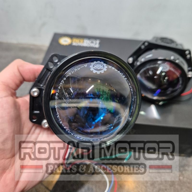 BILED BEEBOT GR PRO GENERASI TERBARU 60/70W 3 INCH / PROJIE  BEEBOT GR PRO 3 INCH BLUE LENS LASER
