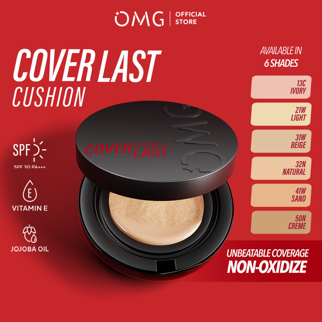 [PRE-ORDER]OMG Oh My Glam Coverlast Cushion 15g - Cushion Foundation Concealer Skin Tint Make Up - H