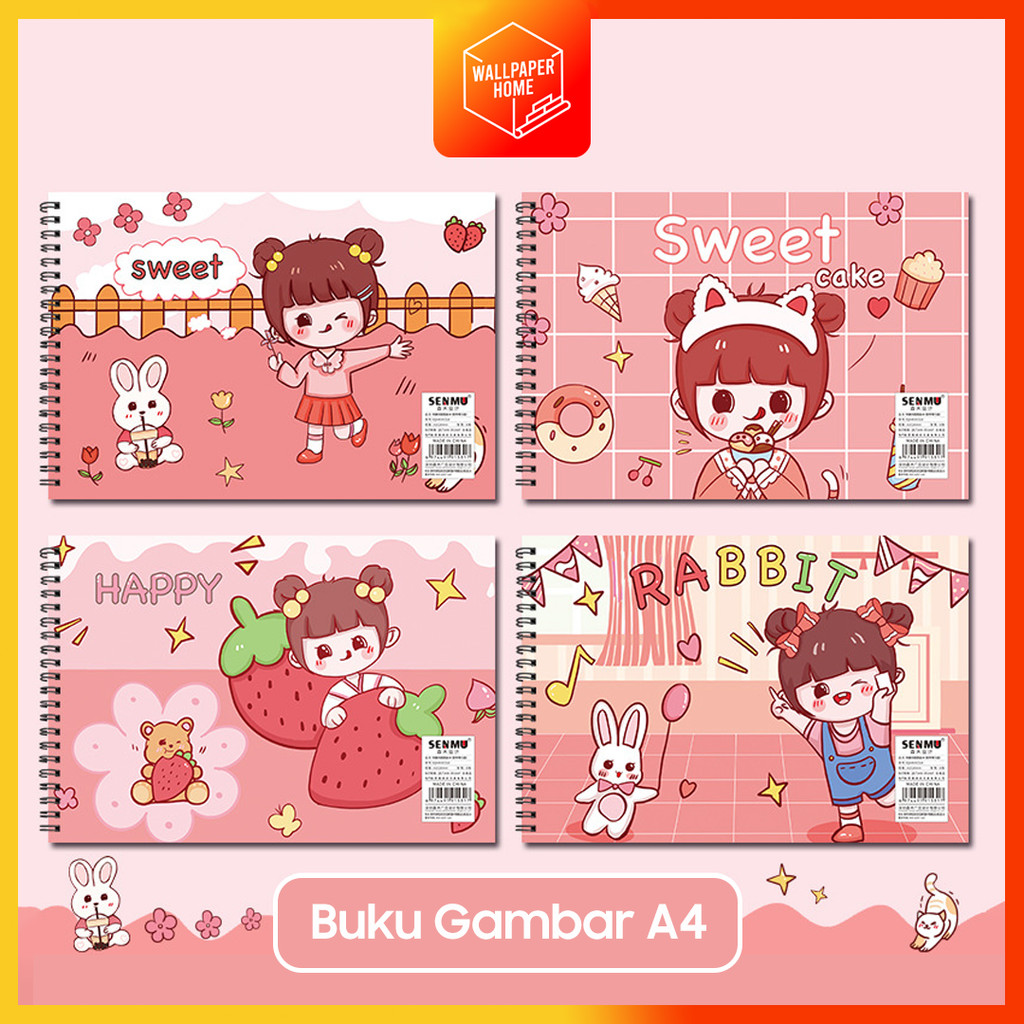 

Buku Gambar Anak Sketchbook A4 Drawing Book Astronot Jilid Spiral Kertas Tebal 30 Lembar