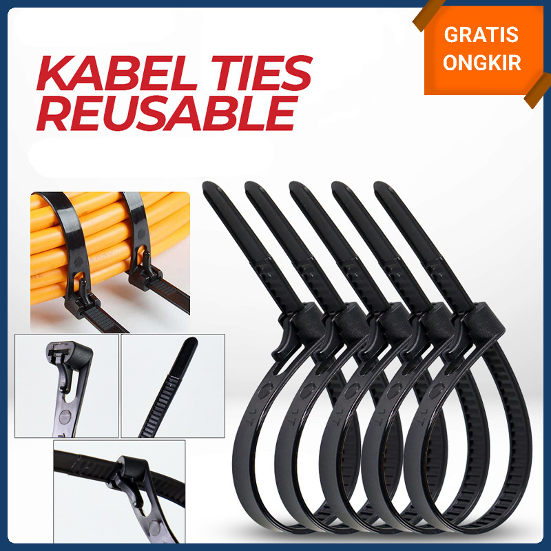 

Kabel Ties Lebar 0.8cm x Panjang 20cm|25cm|30cm|40cm|45cm 100PCS